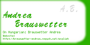 andrea brauswetter business card